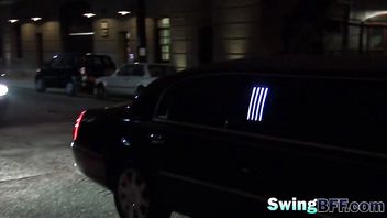 Swinger couples having great bondage threesome action